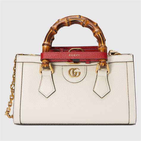 gucci 735153|Gu.cci Diana Small Shoulder Bag White Leather 735153.